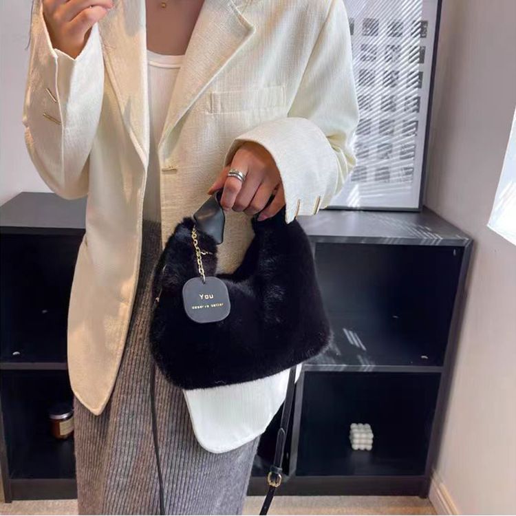 Women Plush Tote Bag Crossbody Bags Ladies Bags Fashion Shoulder Bag Sling Bags Mini Women Bag Handbag Soft Winter Womenbags Woman Bag Crossbody Cute Womenbag