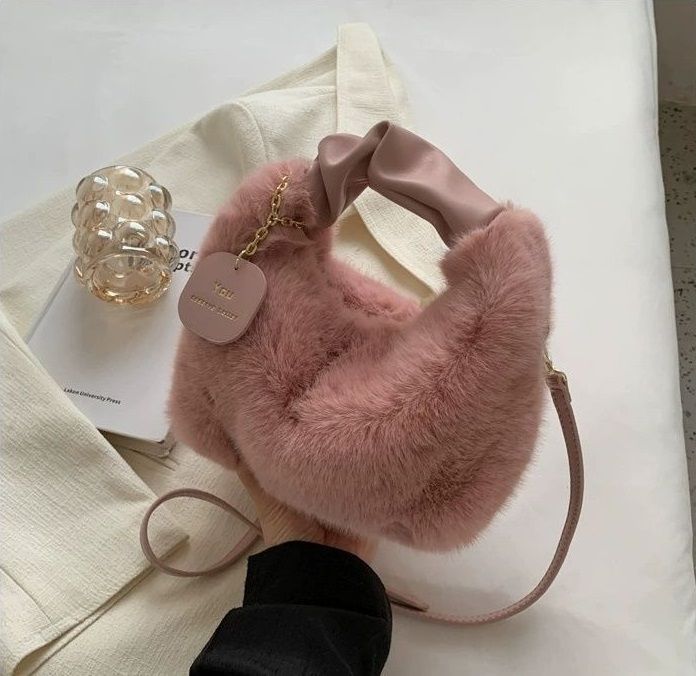 Women Plush Tote Bag Crossbody Bags Ladies Bags Fashion Shoulder Bag Sling Bags Mini Women Bag Handbag Soft Winter Womenbags Woman Bag Crossbody Cute Womenbag