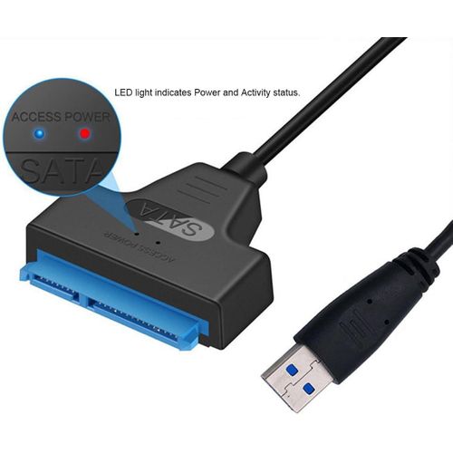 2IN1 sata to USB 3.0 Cable, Sata to USB Adapter Compatible for 2.5" HDD & SSD Hard Drive Reader-External Hard Drive Converter/Hard Drive to USB Adapter.