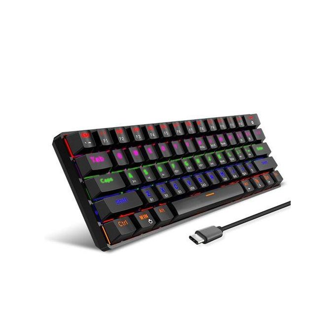 Keyboard and Mouse Gaming LED Wired Combo with Emitting Character Keyboard 4800DPI 2 Side Button USB Mouse Rainbow Backlit Mechanical Feeling Compatible with PC Raspberry Pi Mac Xbox one ps4