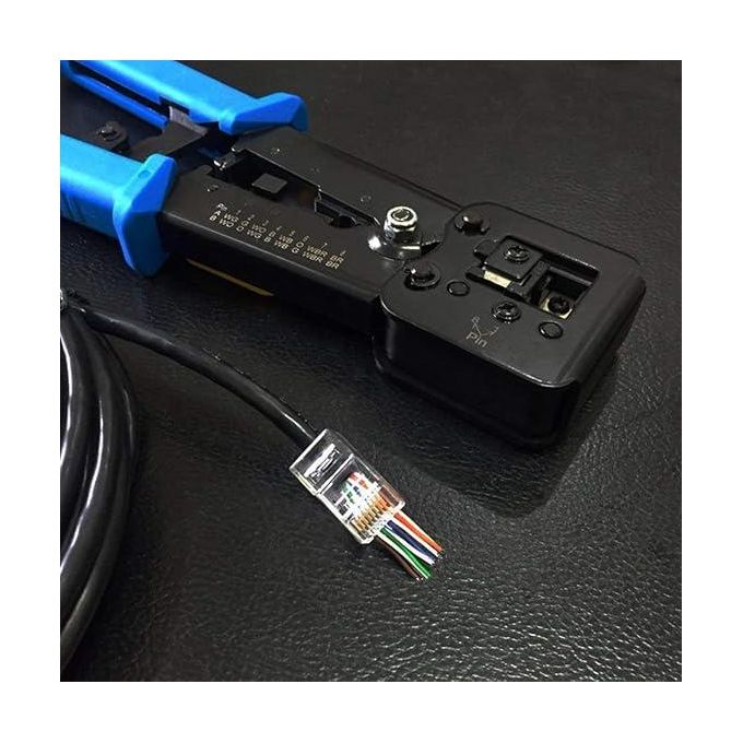 Share this product



Share this product



ProfessionalRJ45 Crimp Tool Ethernet Crimper for RJ45 Cat6 Cat5 Cat5e Pass Through Connectors and RJ12 Plug Ends with 50PCS RJ45 Cat6 Connectors, RJ45 Cable