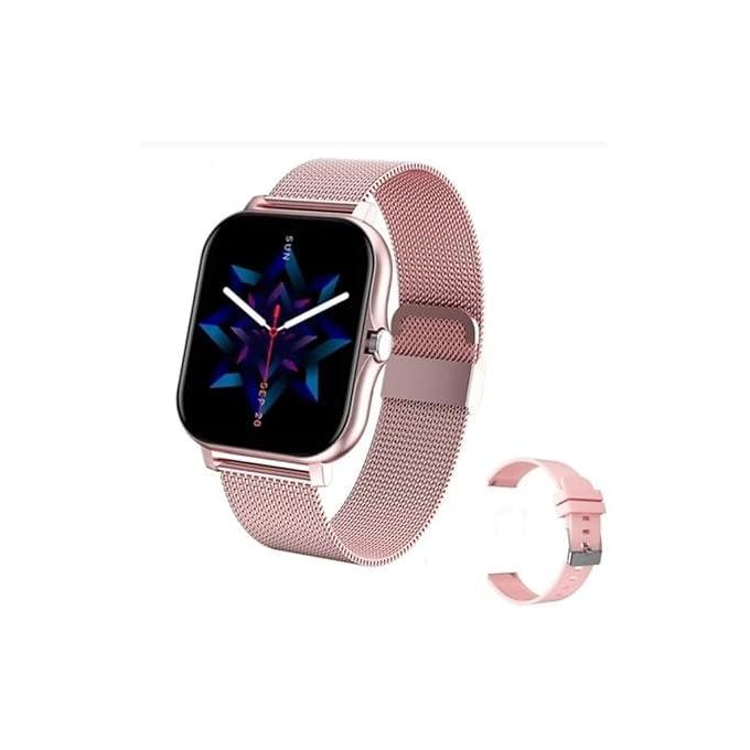 Smart Watch for Women Fitness Tracker: Smart Watches for Women Digital Mens Watches Make/Answer Call Waterproof Running Smartwatch Android and iOS iPhone Compatible Heart Rate Monitor (Pink)