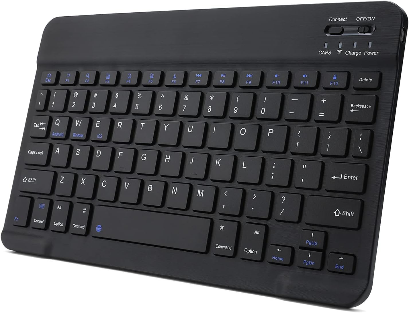 Ultra-Slim Rechargeable Bluetooth Keyboard Portable Wireless Keyboard for iPad A16 11th 10th Generation, iPad Pro iPad Air iPad Mini iPhone, Android Samsung Galaxy Tablet Smartphone Cell Phone (Black)