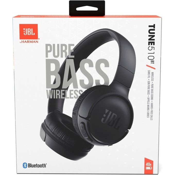 JBL Bluetooth Headphones With Up To 40 Hours Battery, Microphone For Call, Foldable And Comfortable, Android And IOs Compatible (Black)