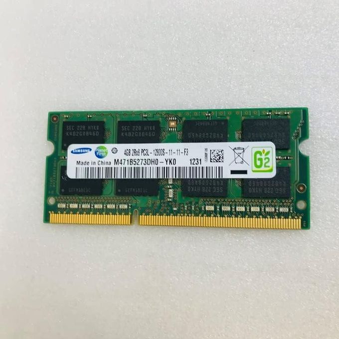 Samsung 4GB DDR3 DRAM 1600MHz PC3-12800 PC3-12800S CL11 SODIMM 204 Pin 1.5V 2Rx8 Non-ECC Unbuffered Laptop Notebook Computer SO-DIMM Memory DDR3 RAM Module Upgrade