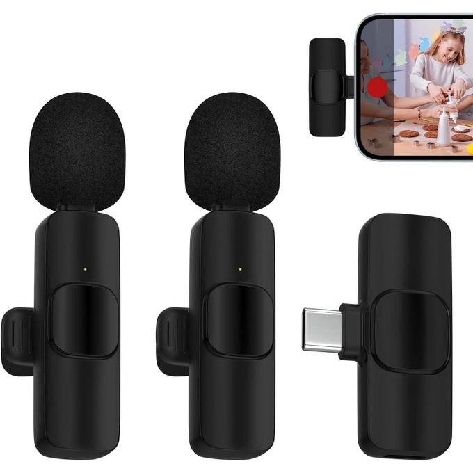 K9 Wireless Lavalier Microphone Lapel Mic Plug and Play Wireless Mic Noise Reduction Mini Microphone for Video Recording Interview Podcast Vlog YouTube Tiktok