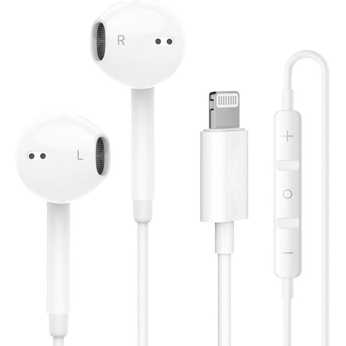 1Pack Wired Earphones for iPhone Earbuds with Lightning ConnectorBuilt in Mic & Volume Control Headphones Compatible iPhone 14/13/12/SE/11/XR/XS/X/7/7Plus/8/8Plus