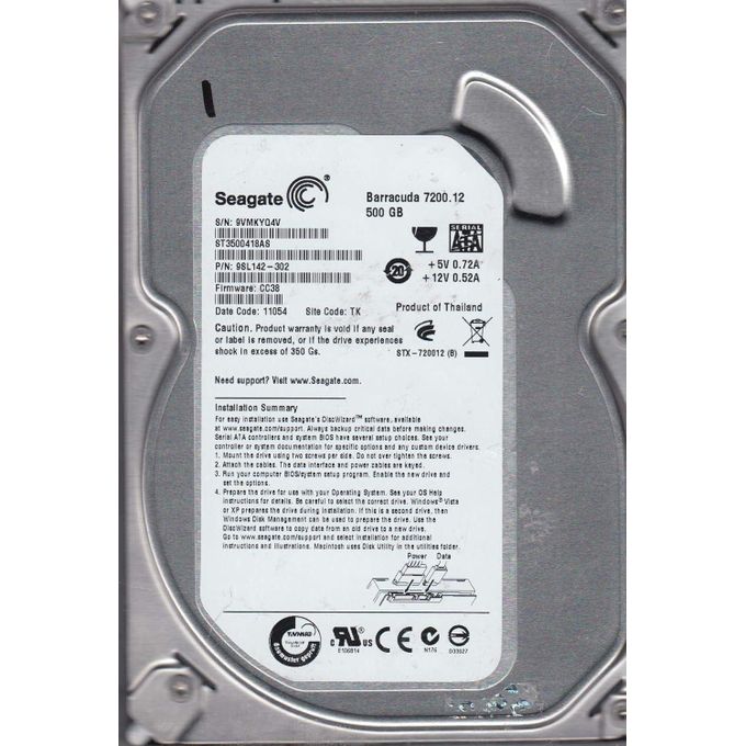 Seagate 500GB Hard Drive for desktop