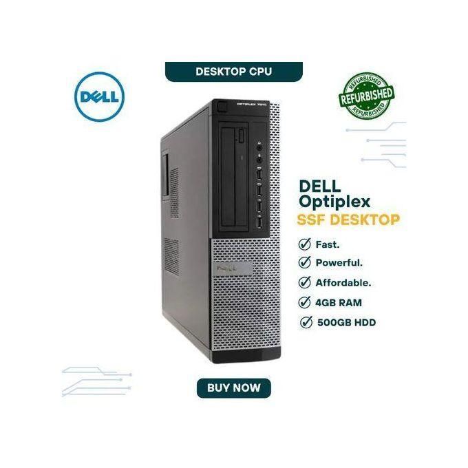 DELL OptiPlex CORE I5 4GB RAM, 500GB HDD Storage, Intel Core i5, 3.4GHz Speed, SFF Desktop Computer CPU, Windows 10 Pro, Ms Office REFURBRISHED