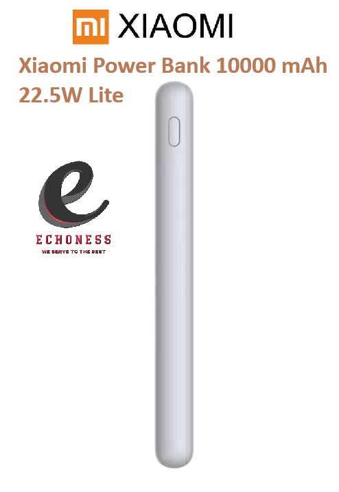NEW ARRIVAL Xiaomi Power Bank 10000 mAh 22.5W Lite, Fast and Efficient Charging, 4.5 hour Charging Time, Dimensions 148.4 x 73 x 15 mm, Operating Temperature 5 °C to 35 °C