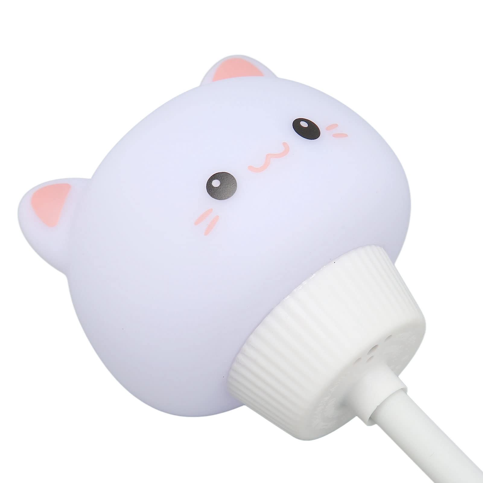 USB Night Light, Voice Control Cat Night Light LED Nursery Bedside Portable Cute Nursery Night Lamp for Baby Girls Bedrooms Living Room