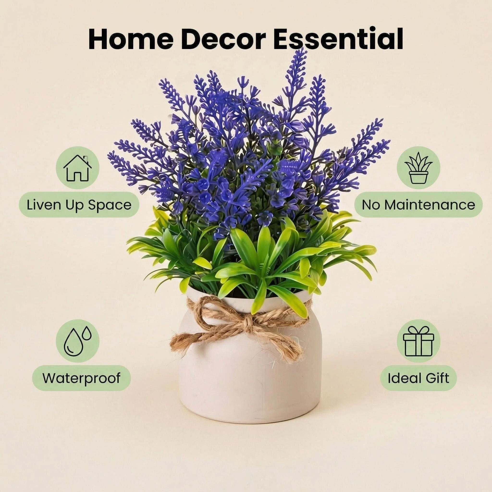 Artificial Pot Flowers Small Fake Plants with Pot Mini Potted Plants for House Office Tabletop Decoration