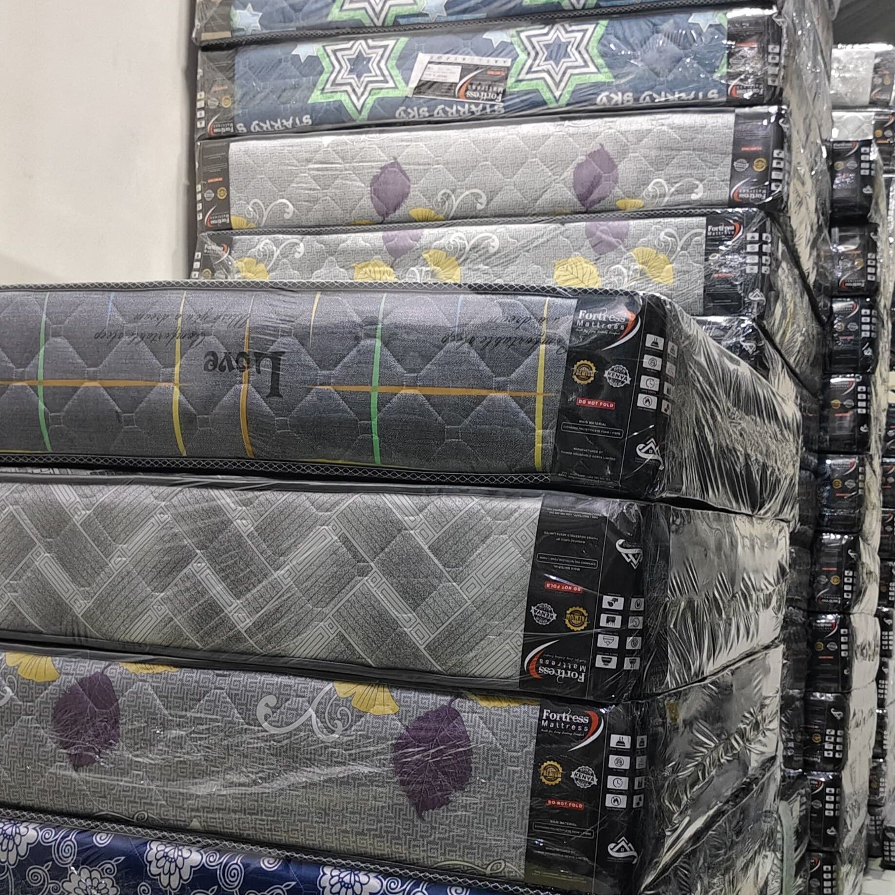 Fortress Premium Mattress [Greyish 08] - Orthopedic - Long Lasting - High Density- High Quality - Quilted Mattress