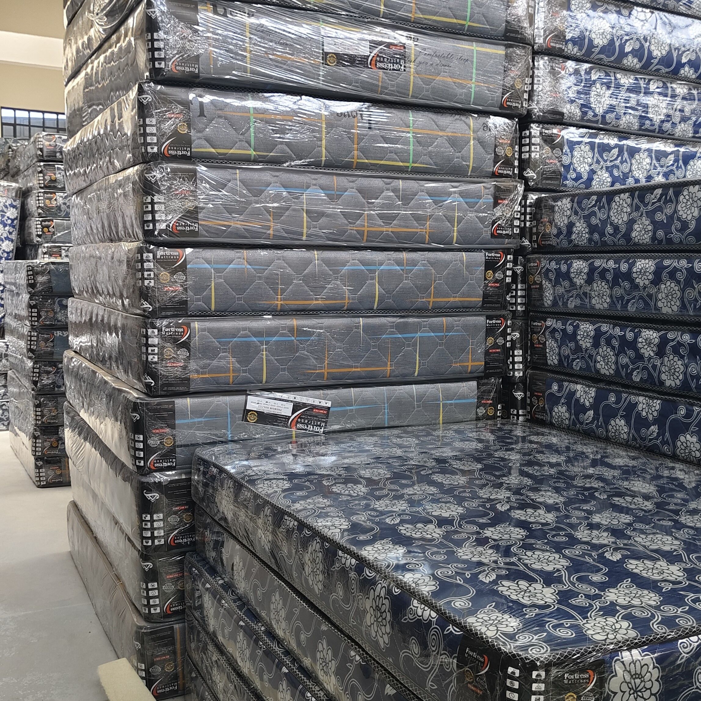 Fortress Premium Mattress [Greyish 08] - Orthopedic - Long Lasting - High Density- High Quality - Quilted Mattress