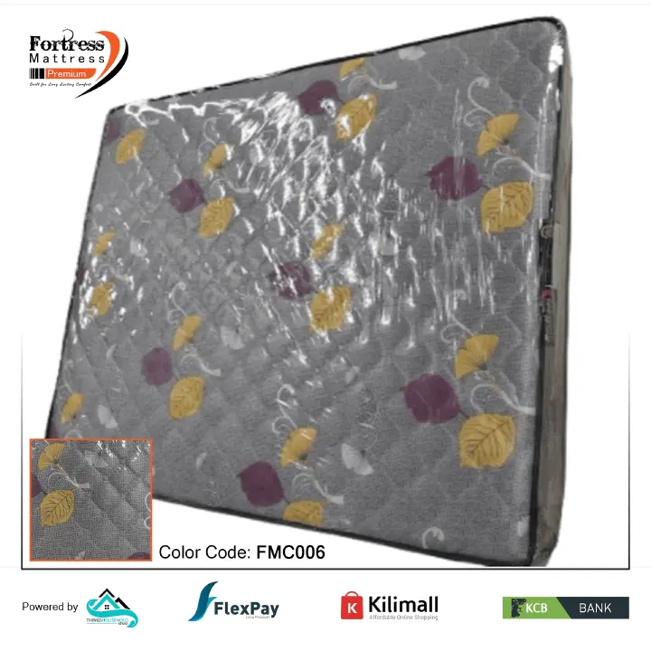 Fortress Premium Mattress [Greyish 06] - Orthopedic - Long Lasting - High Density- High Quality - Quilted Mattress