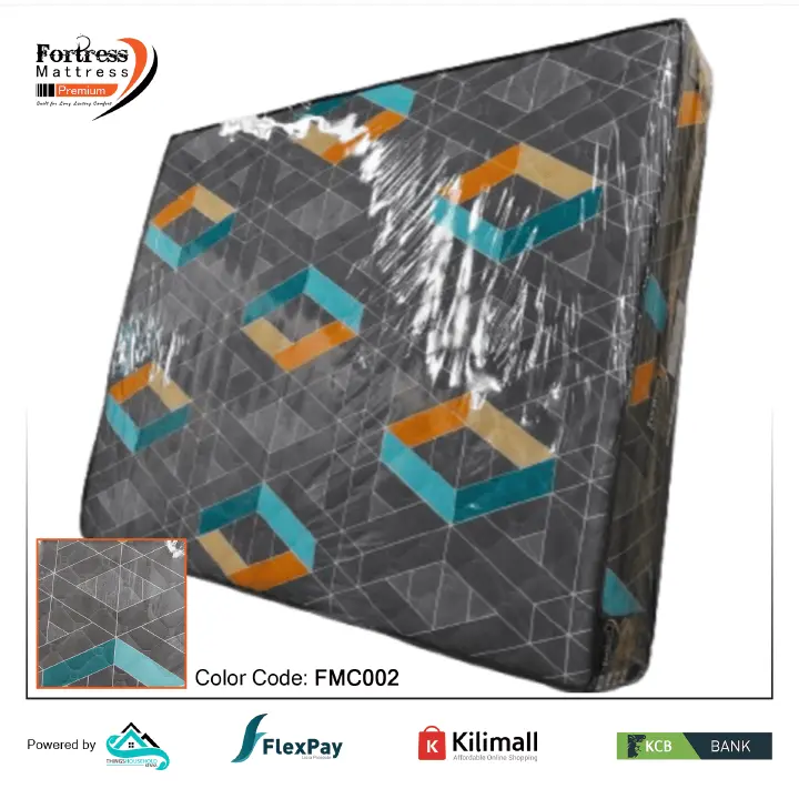 Fortress Premium Mattress [Greyish 02] - Orthopedic - Long Lasting - High Density- High Quality - Quilted Mattress