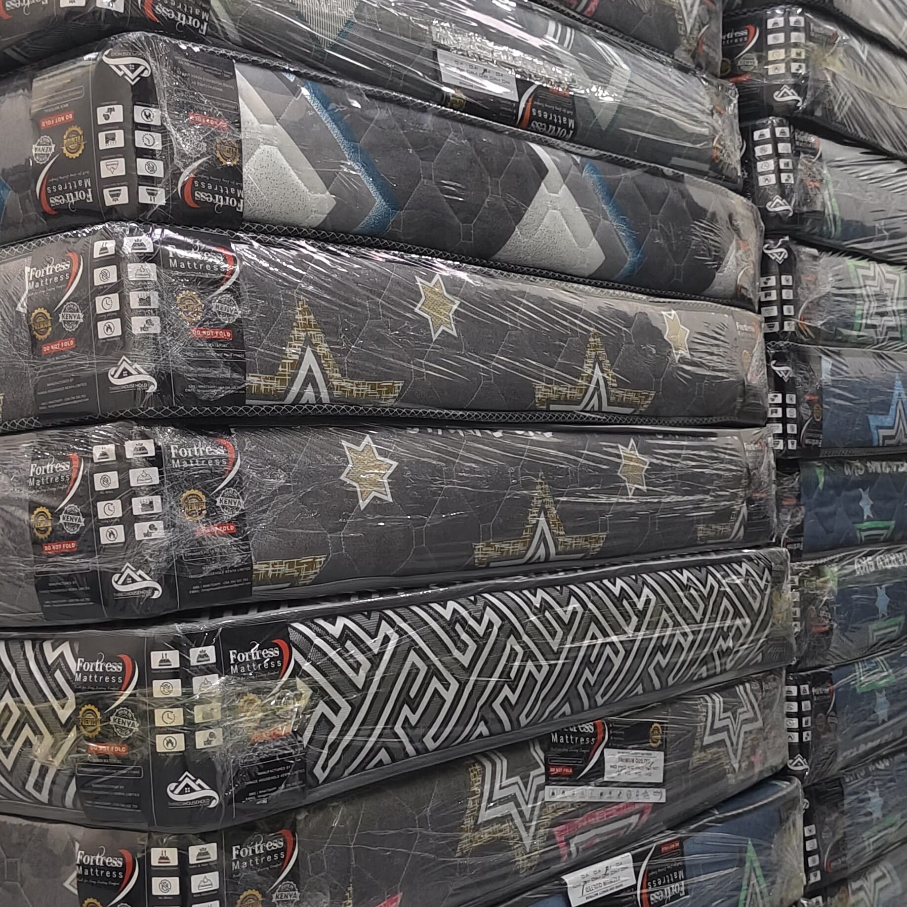 Fortress Premium Mattress [Greyish 09] - Orthopedic - Long Lasting - High Density- High Quality - Quilted Mattress