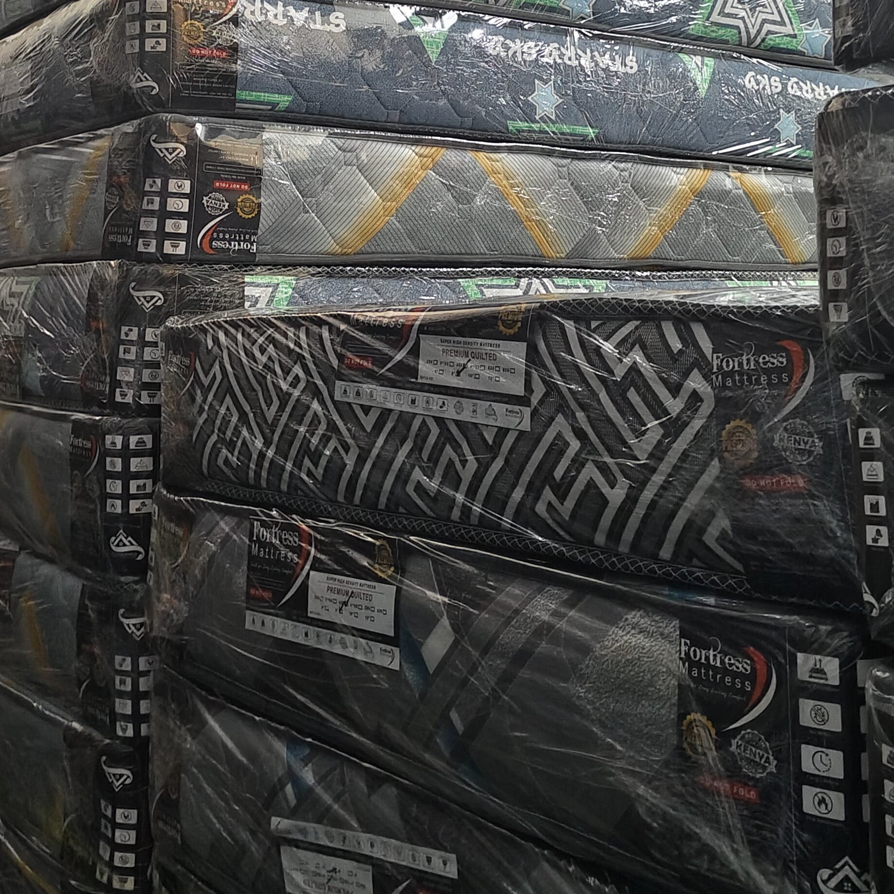 Fortress Premium Mattress [Greyish 09] - Orthopedic - Long Lasting - High Density- High Quality - Quilted Mattress