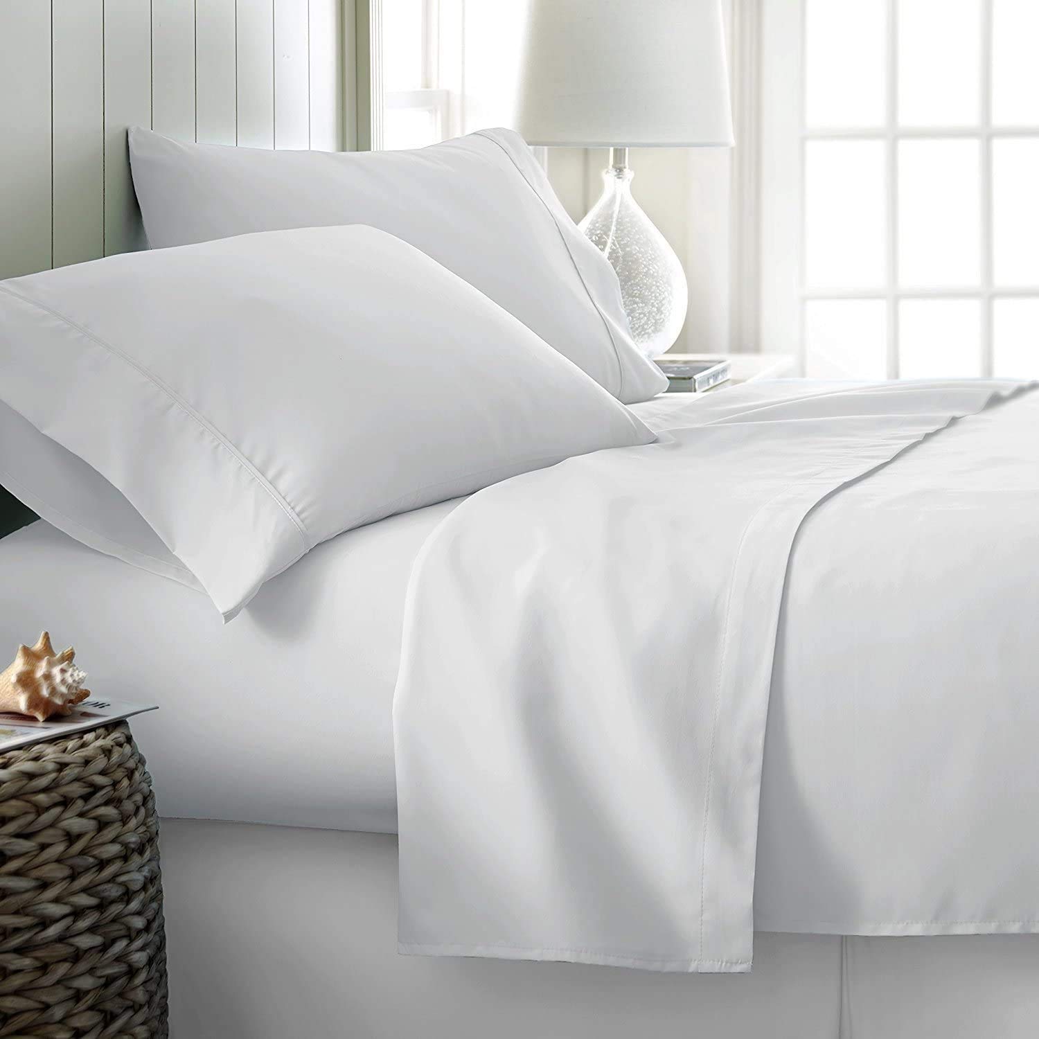 6x6 Luxury Cotton Bedsheet Set (2pc Bedsheets + 2pc Pillowcases) - Random Color Dispatch