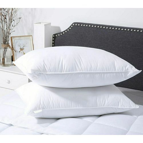 2pc Luxury Soft Fibre Luxury Bed Pillows 800gms - Random Color Dispatch