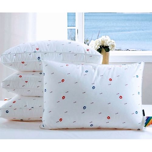 2pc Luxury Soft Fibre Luxury Bed Pillows 800gms - Random Color Dispatch