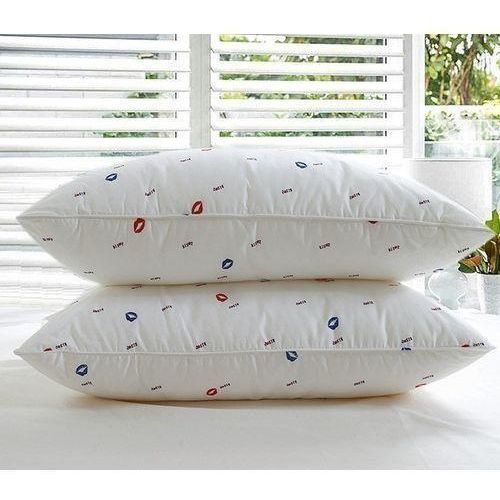 2pc Luxury Soft Fibre Luxury Bed Pillows 800gms - Random Color Dispatch