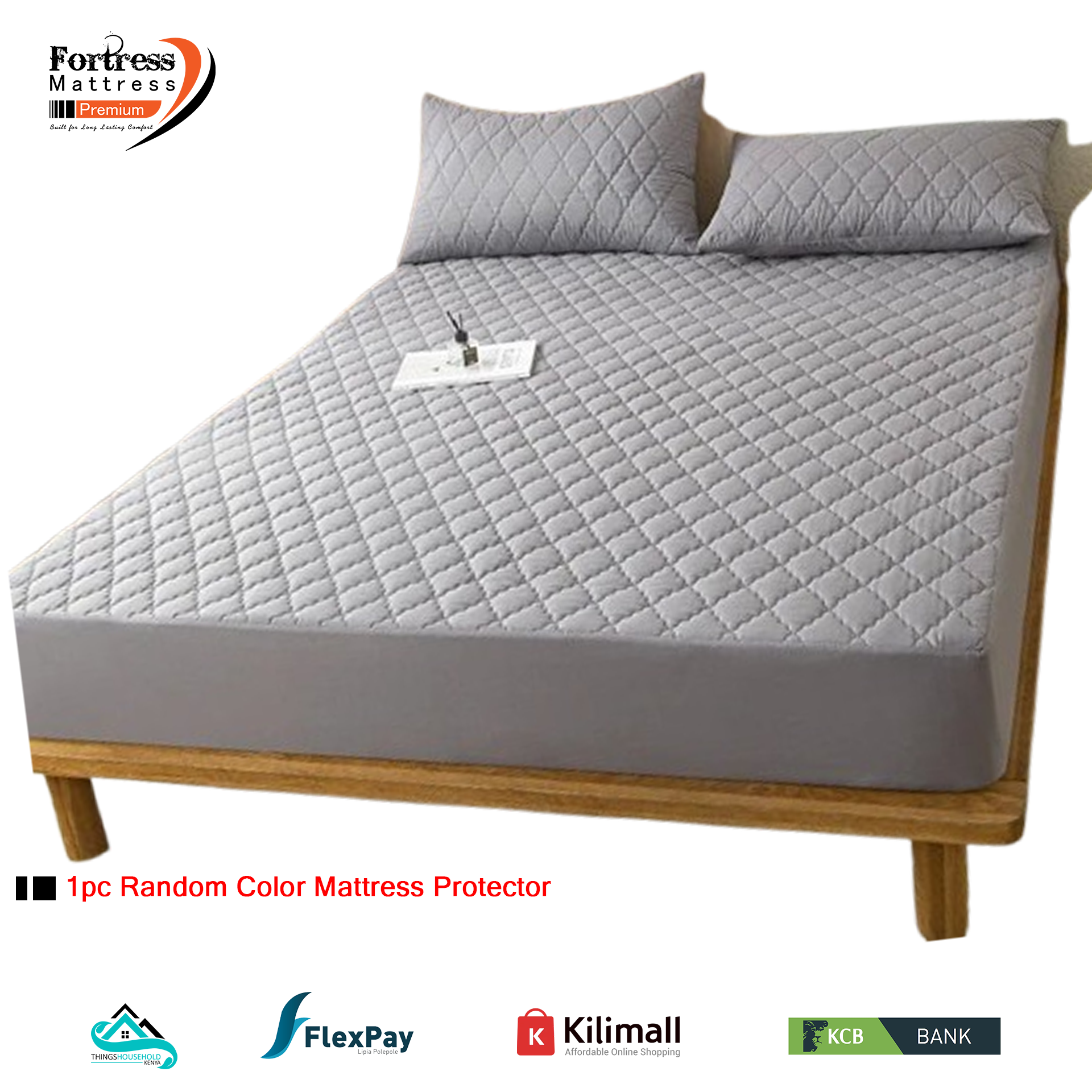 Luxury Quilted Water Proof Mattress Protector Mattress Cover (No Pillowcases) - Random Color Dispatch
