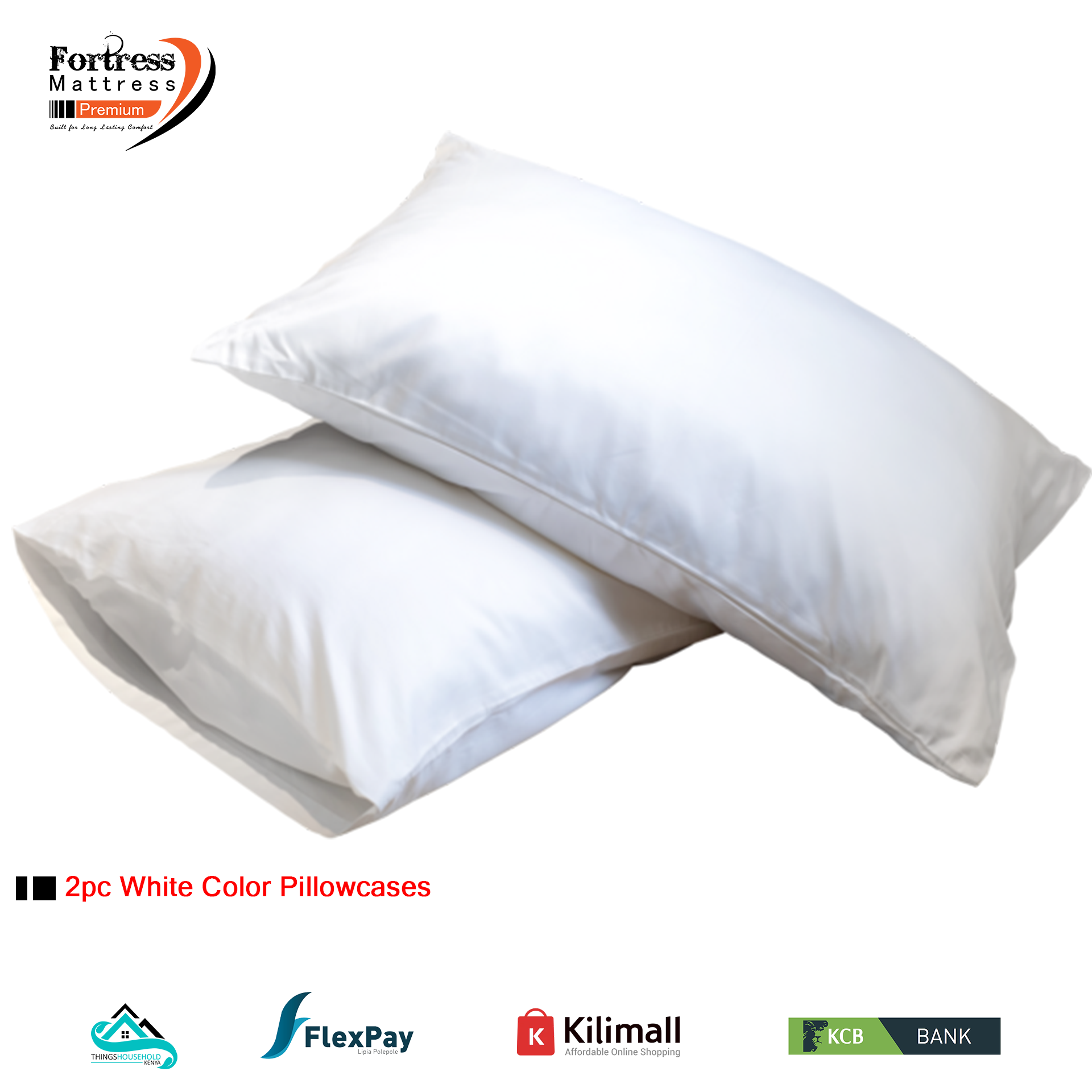 Luxury White 100% Cotton Pillowcases Set of 2 (Pillows not Included) - Standard Size Soft Breathable Hotel Quality Bed Pillow Cases for Side Back Stomach Sleepers, Hypoallergenic & Easy Care,