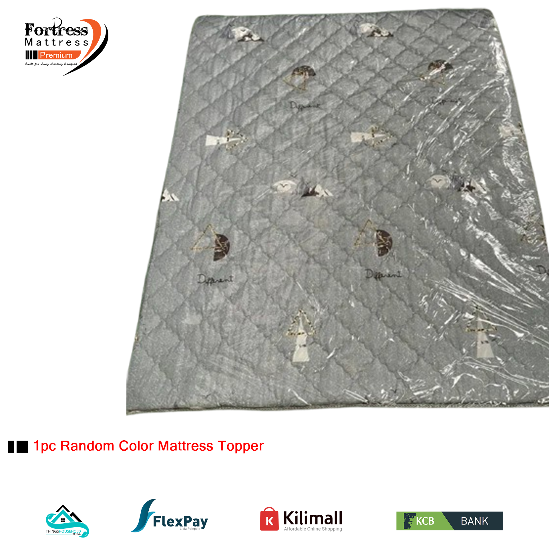 Luxury Quilted Mattress Topper, Mattress Protector, Good Quality Quilted Home and Living Bed Room Furniture set Mattress Topper Tatami mattress very soft and comfortable (Random Color Dispatch)