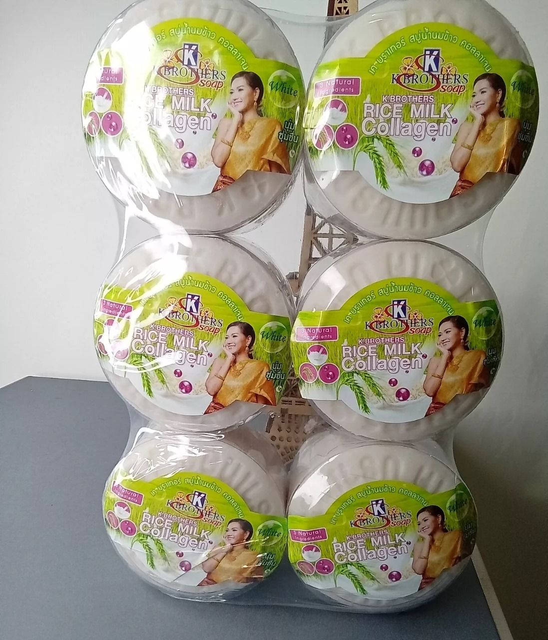 2pcs AUTHENTIC K. BROTHERS RICE MILK COLLAGEN SOAP.(2 PC)