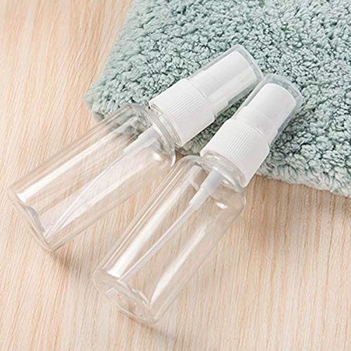 OFFER!!! 50ml Empty Plastic Transparent Refillable Fine Mist Spray Bottle/Atomizer spray bottle/perfume travelling bottle/Mist Pump and Cap, for Home/Travel/Beauty/Makeup/Sanitizer