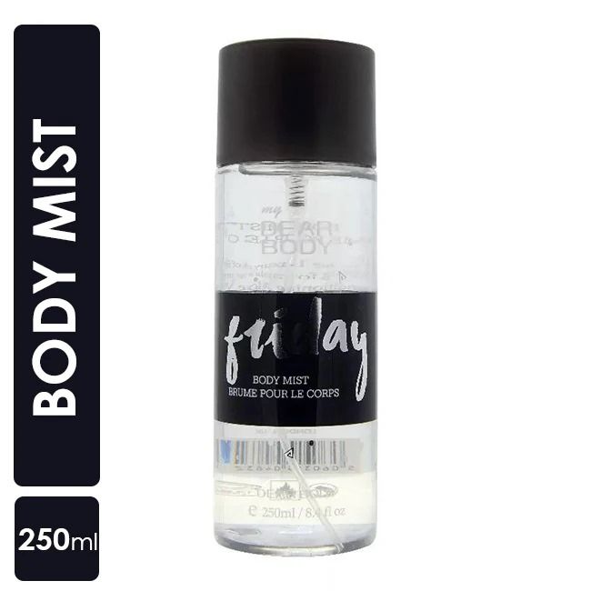 Dear Body Friday 250 ML | Unisex Body Fragrance Mist | Refreshing & Long-Lasting Scent | for All Day Freshness | (Friday)