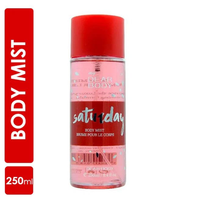 Dear Body Saturday 250 ML | Unisex Body Fragrance Mist | Refreshing & Long-Lasting Scent | for All Day Freshness | (Saturday)