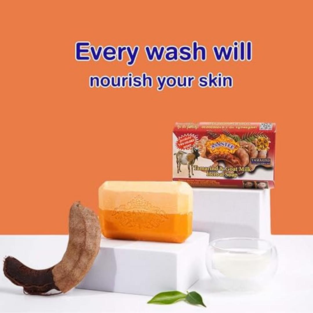 ASANTEE TAMARIND & GOAT MILK HERBAL SOAP 125 G/ASANTEE TAMARIND & GOAT MILK HERBAL SOAP