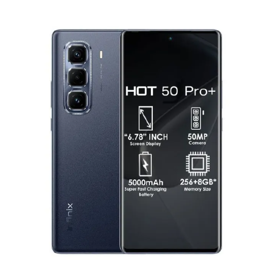 [Anniversary Sale] Infinix Hot 50 Pro Plus 128GB+16(8+8)GB 6.7" 3D-Curved AMOLED 120Hz Screen Phone 5000mAh With 33W Type-C 50MP Camera MTK Helio G100 Fingerprint Lock Hot 50 Pro+ Smart Phone