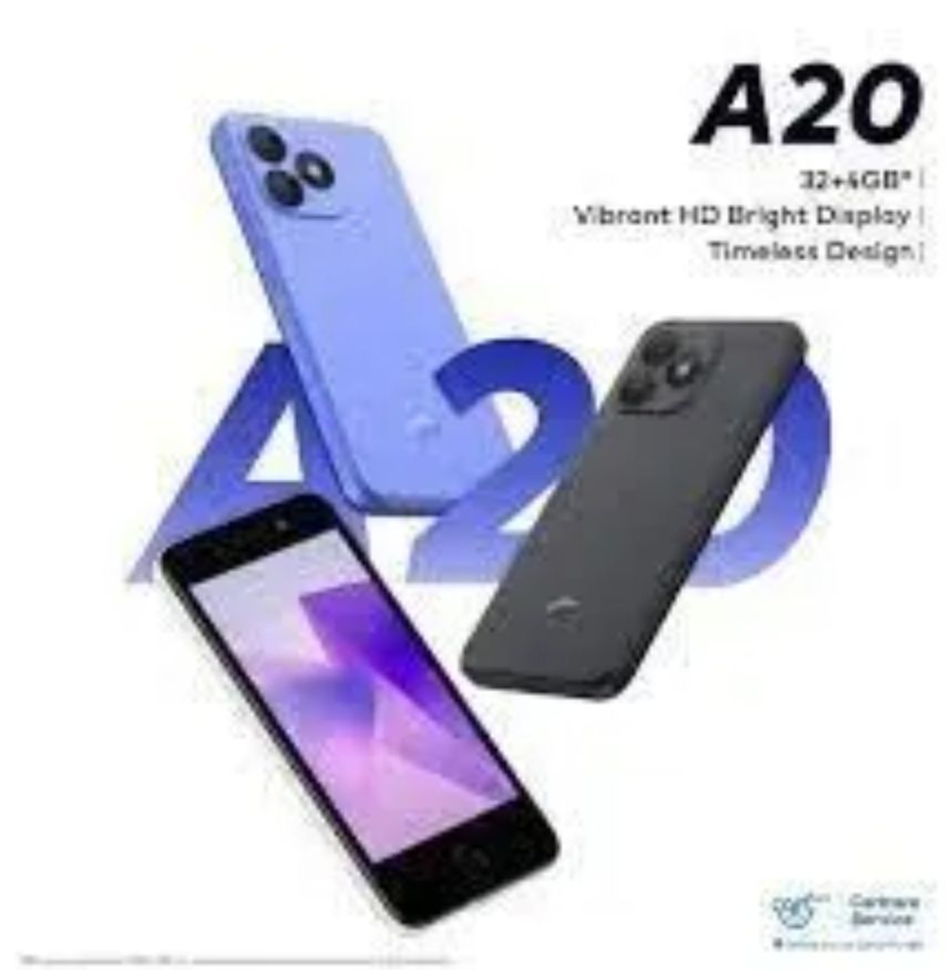[Anniversary Offer]  Itel A20 32GB ROM+4 (2+2) GB RAM 6.56 inch Display 5000mAh Battery 50MP Back Main Camera Android 14 Unisoc Tiger T620 (12 nm) Chipset Smartphone