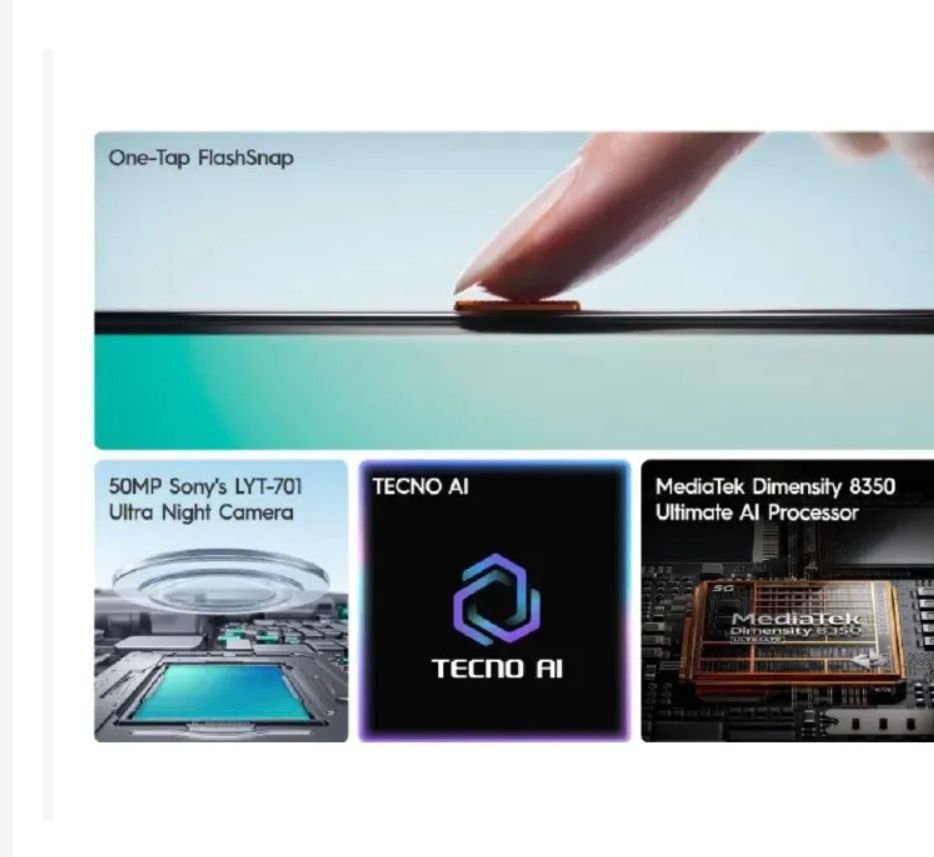 [Anniversary Offer] Tecno Camon 40 Premier 256GB+16(8+8)GB RAM 6.67" 144Hz LTPO AMOLED MTK Dimensity 8350 45W 5100mAh 50MP Dual Speaker Android 15 IP68/IP69 Dust Water Resistance Dual Sim SmartPhone