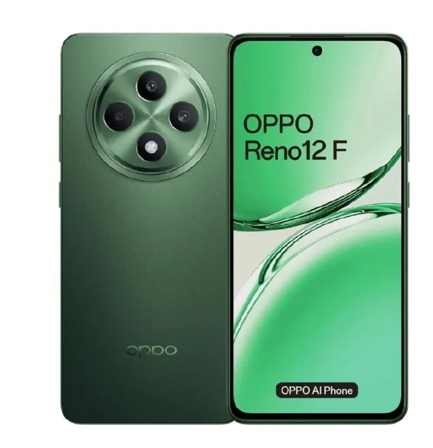 [Brand New] Oppo Reno 12F 4G 8GB+256GB 6.67 Inches AMOLED 120Hz Display 50MP+32MP Front and Back Camera 5000mAh Battery 45W Fast Charge IP64 Dust Water Resistant Smart Phone