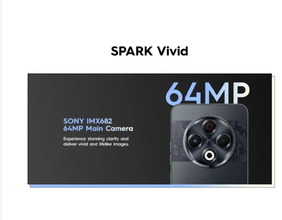 TECNO SPARK 30 128GB +8GB(+8GB Extended RAM) 6.78"  64MP Camera MTK Helio G91 IP64 Waterproof 5000mAh Smart Phones 4G-Dual SIM Side Fingerprint phone