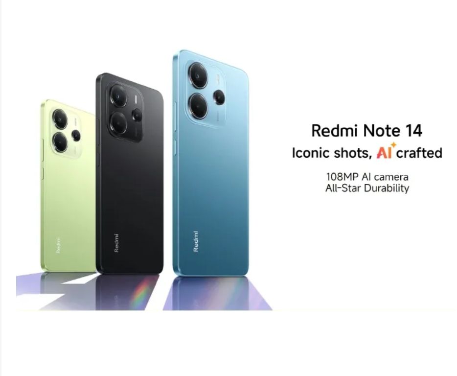 Brand New XIAOMI Redmi Note 14 256GB + 8GB RAM 6.67" AMOLED 120Hz Display 108MP Camera 5500mAh Battery IP54 Dust and Splash resistant Fingerprint Unlock 33W Fast Charge Smart Phones