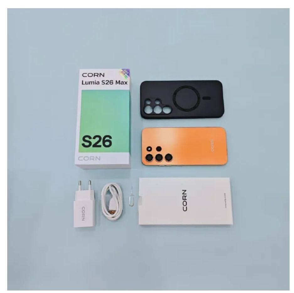 [New Launch] Corn Lumia S26 Max 64GB+5(2+3)GB 6.67"HD 60Hz Large 5000mAh Battery Dual Sim Card SmartPhone Side-Mounted Fingerprint Face Unlock 13MP Ultra Camera 8MP Android Smartphone