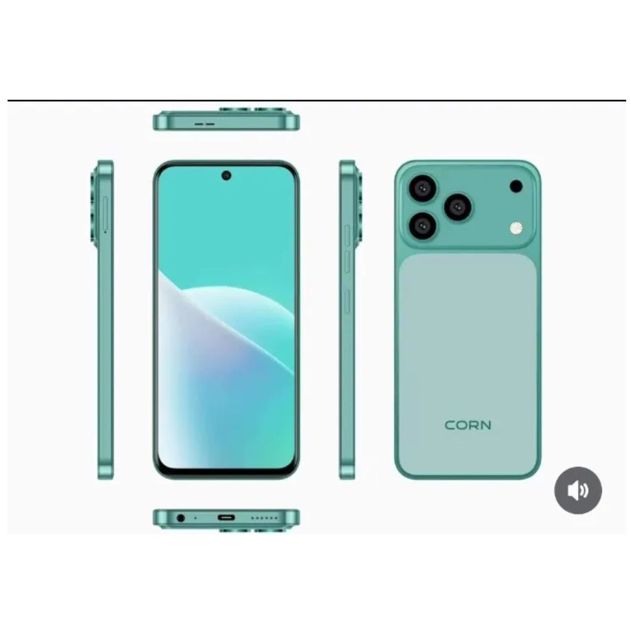 [New Launch] Corn Mega 100 Max 64GB+5(2+3)GB 6.67"HD 60Hz Large 5000mAh Battery Dual Sim Card SmartPhone Side-Mounted Fingerprint Face Unlock 13MP Ultra Camera 8MP Android Smartphone