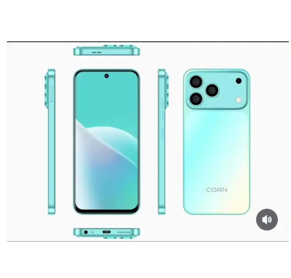 [New Launch] Corn Mega 100 Max 64GB+5(2+3)GB 6.67"HD 60Hz Large 5000mAh Battery Dual Sim Card SmartPhone Side-Mounted Fingerprint Face Unlock 13MP Ultra Camera 8MP Android Smartphone