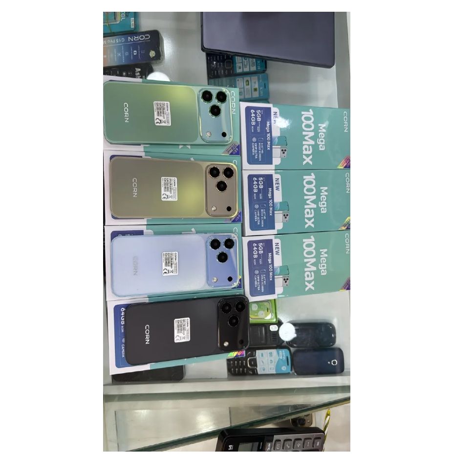 [New Launch] Corn Mega 100 Max 64GB+5(2+3)GB 6.67"HD 60Hz Large 5000mAh Battery Dual Sim Card SmartPhone Side-Mounted Fingerprint Face Unlock 13MP Ultra Camera 8MP Android Smartphone