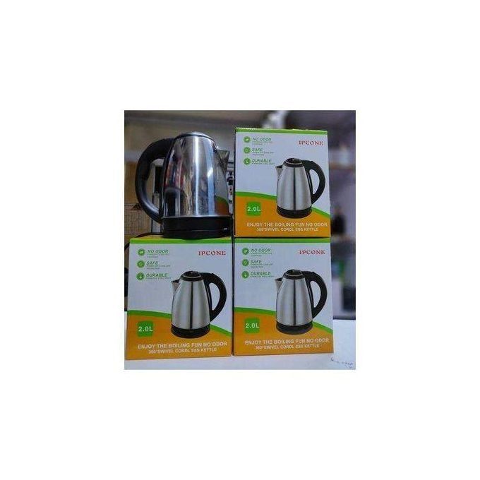 Ipcone 2.0L Cordless Electric Kettle – Fast Boil, Auto Shut-Off, Stainless Steel, 1500W