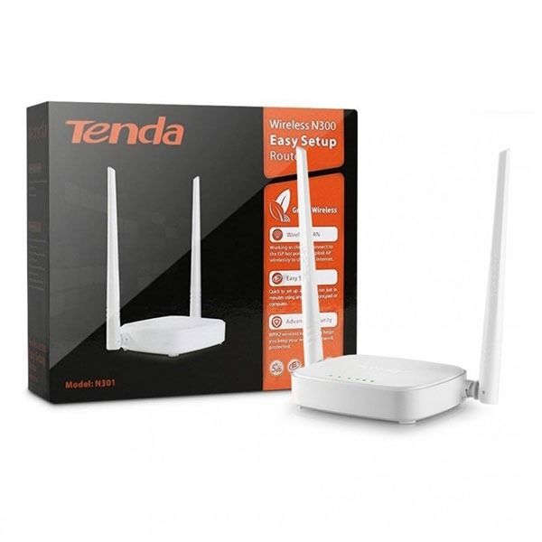 Tenda N301 N300 Wi-Fi Router – 300Mbps Speed, Secure WPA2, Easy Installation for Home/Office