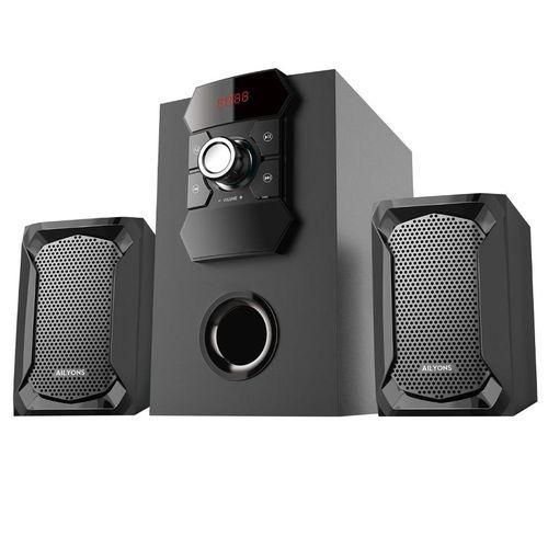 ilyons ELP2406K 2.1CH Subwoofer Speaker System – Deep Bass, Remote Control, Black