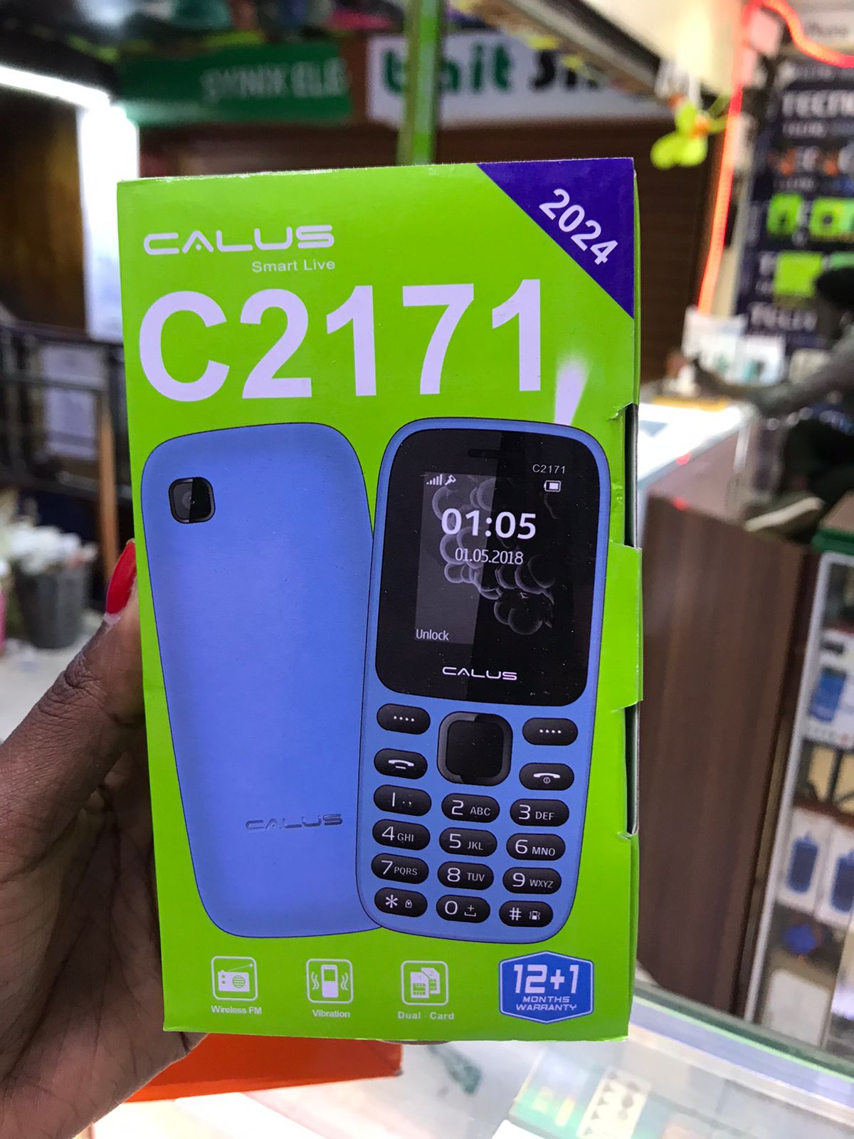 Calus C2171 Dual SIM Feature Phone – Long Battery Life, Torch, FM Radio, Classic Keypad, Durable Build