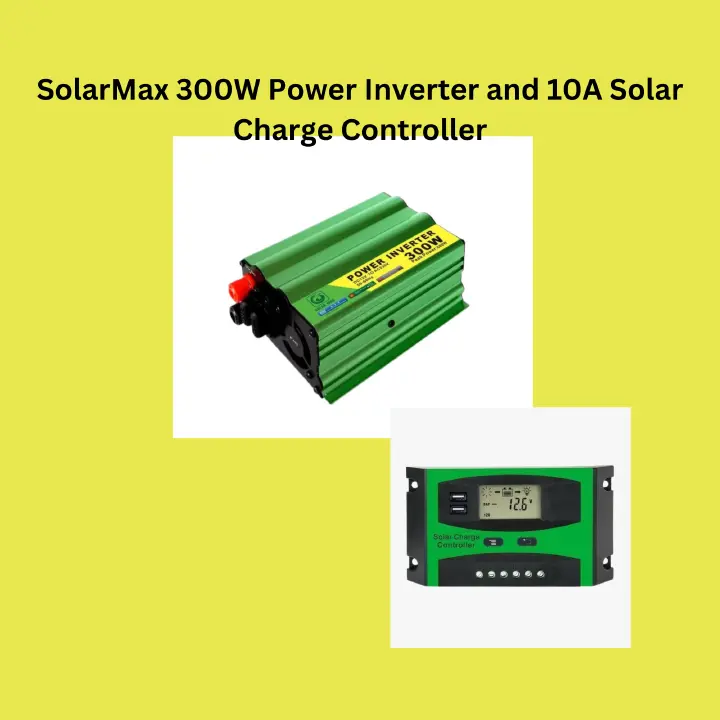 SolarMax 300W Power Inverter + 10A Solar Charge Controller Combo – Complete Off-Grid Solar Kit for Home
