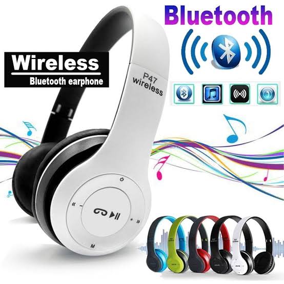 P47 Wireless Bluetooth Headphones – Stereo Sound, Built-in Mic, FM & TF Card Support